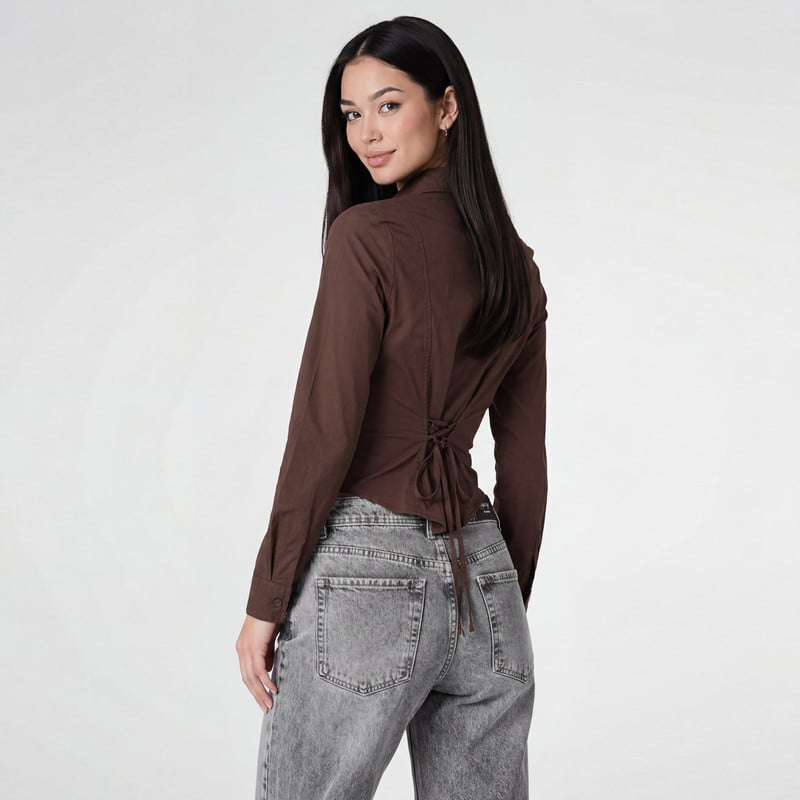 BLUSAS MODA YVANY POPELINA STRETCH MUJER - 3