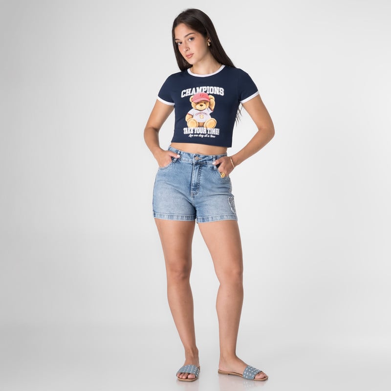 SHORTS SHORT CELINNEH DENIM STRETCH MUJER - 2