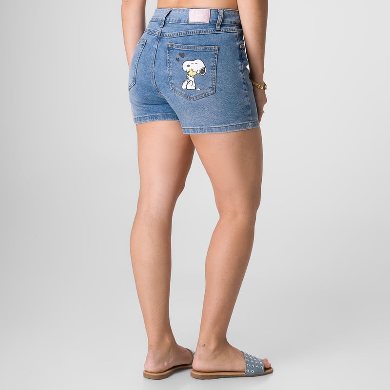 SHORTS SHORT JOLIE-SNOOPY DENIM STRETCH MUJER - 3