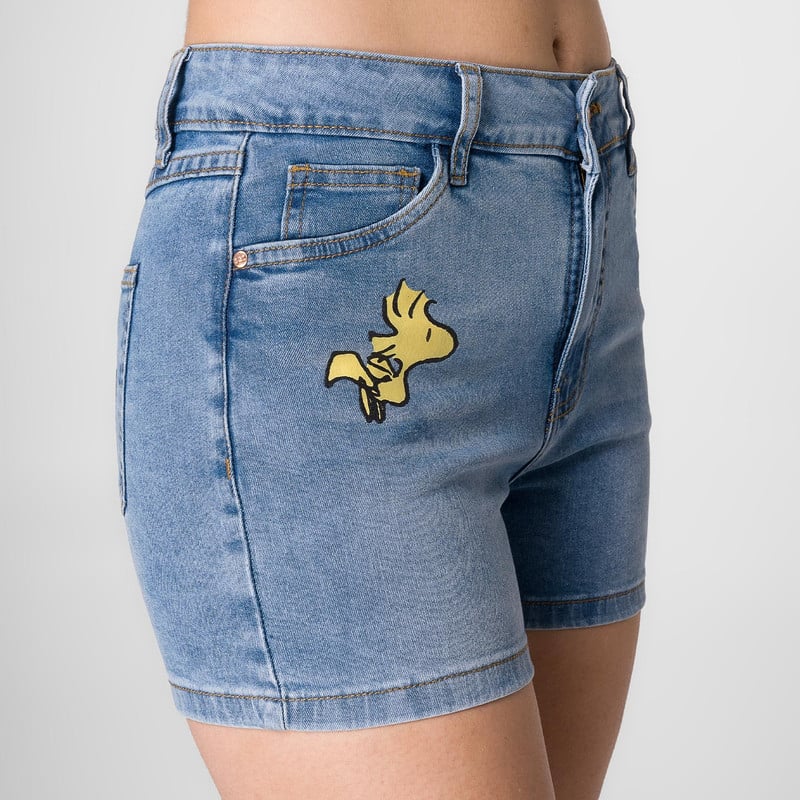 SHORTS SHORT JOLIE-SNOOPY DENIM STRETCH MUJER - 4