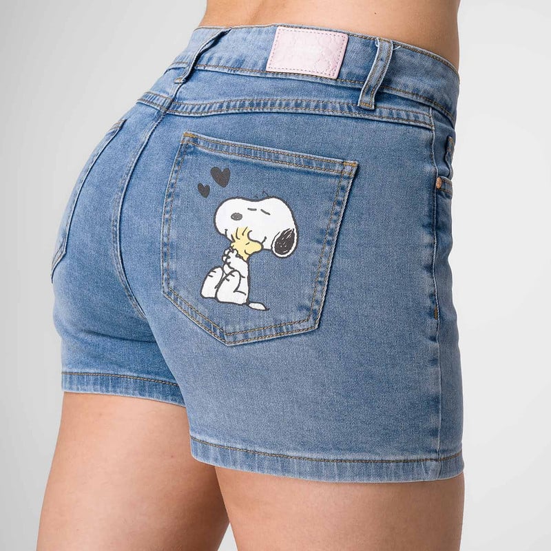 SHORTS SHORT JOLIE-SNOOPY DENIM STRETCH MUJER - 5
