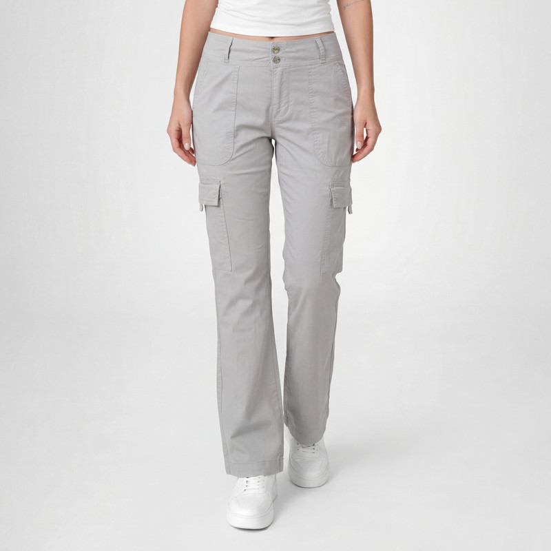 PANTALON CARGO DULARY TAFETA MUJER - 1