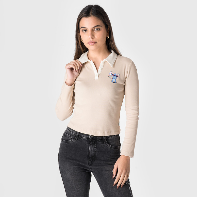 POLO MODA RIB LYCRADO MUJER JAZZ-DISNEY - 1