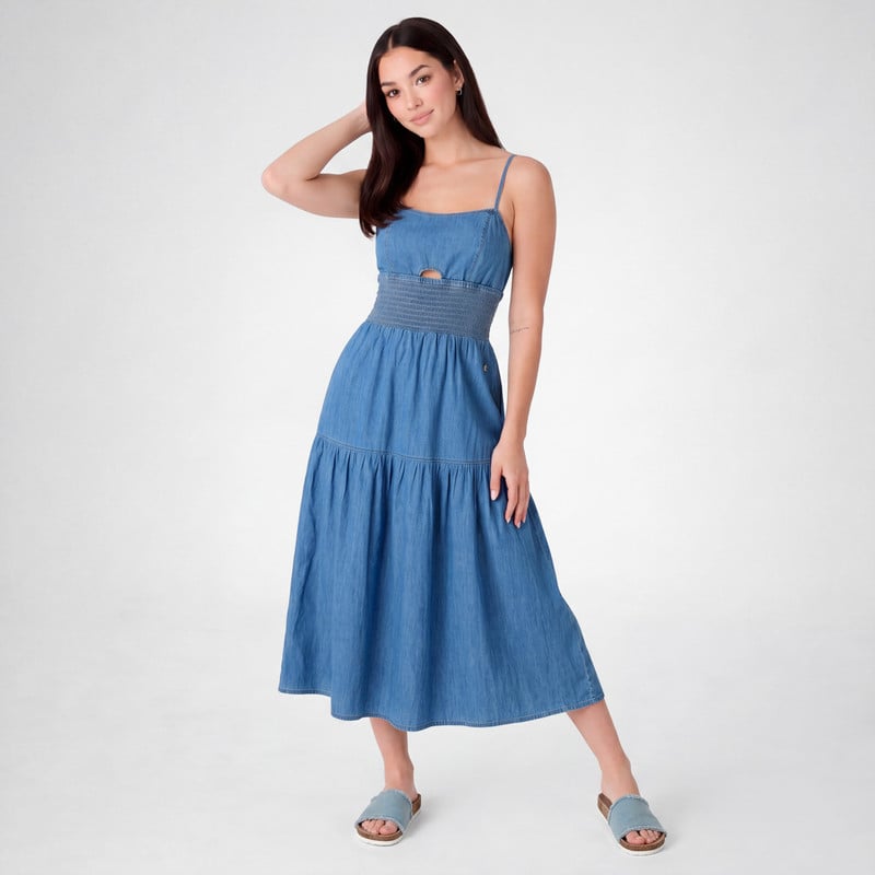 VESTIDOS DENIM MUJER MANLA - 1