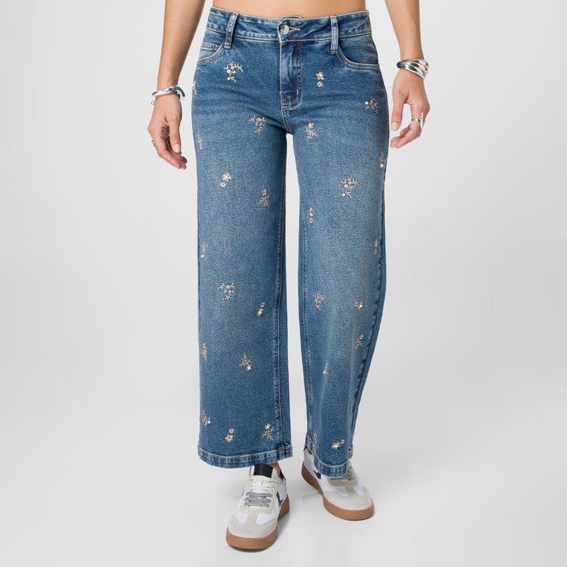 PANTALON DENIM STRETCH MUJER BRYNHI - 1