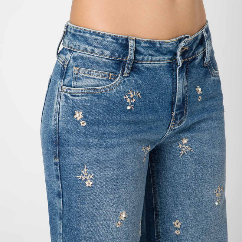 PANTALON DENIM STRETCH MUJER BRYNHI - 4