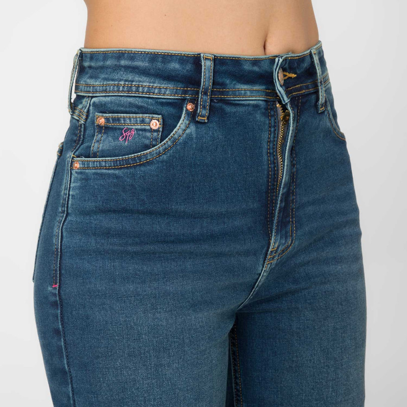 PANTALON DENIM STRETCH MUJER INIET COMFORT - 4