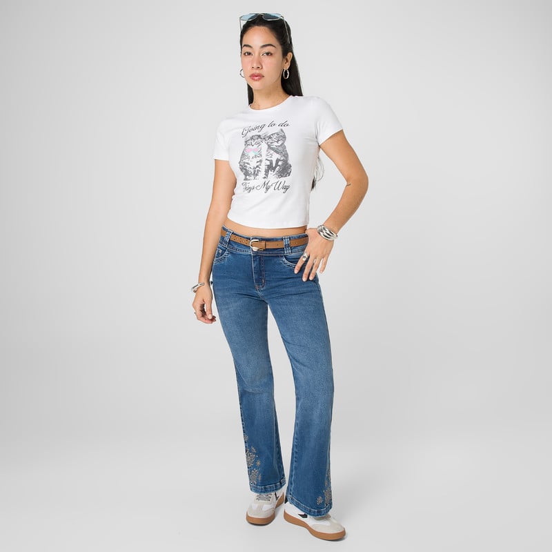 PANTALON DENIM STRETCH MUJER FIORELLYH - 2