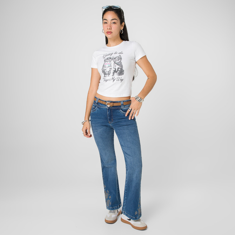PANTALON DENIM STRETCH MUJER FIORELLYH - 2