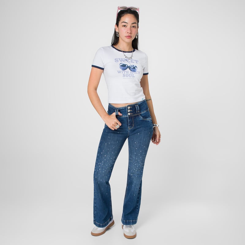 PANTALON DENIM STRETCH MUJER SOHRA - 2