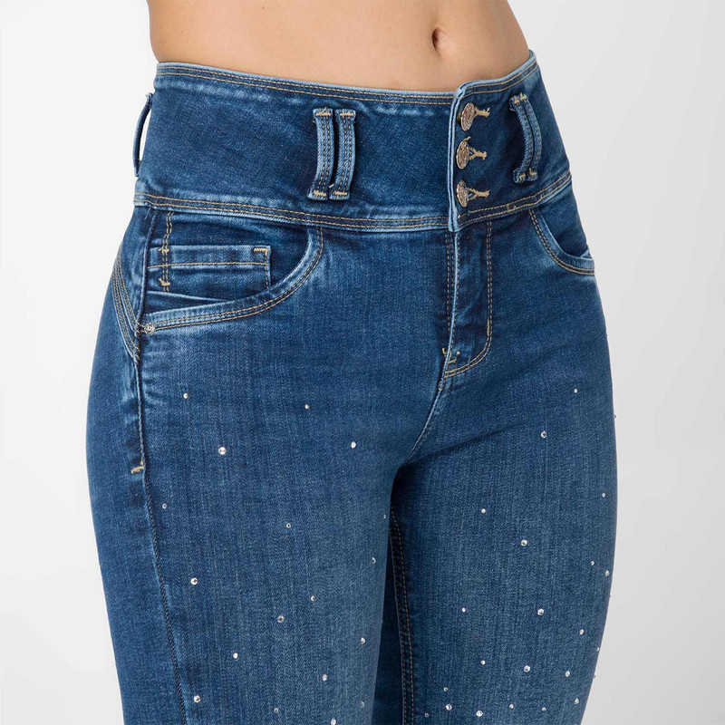 PANTALON DENIM STRETCH MUJER SOHRA - 4