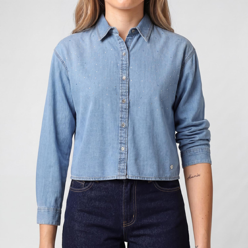 BLUSAS DENIM MUJER PACTU - 4