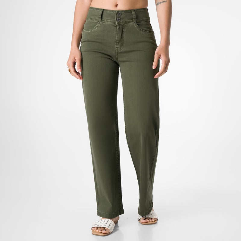 PANTALON DRILL STRETCH MUJER SABHELA - 1