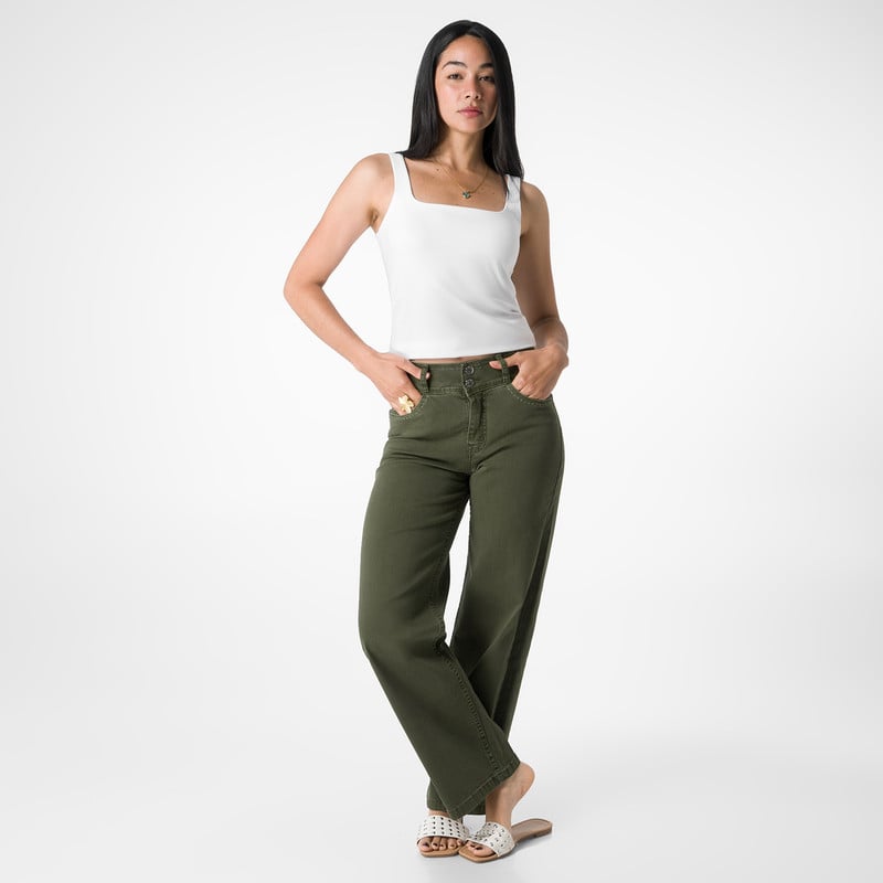 PANTALON DRILL STRETCH MUJER SABHELA - 2