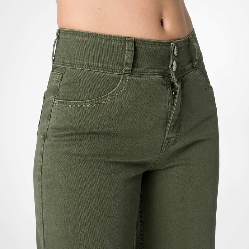 PANTALON DRILL STRETCH MUJER SABHELA - 4