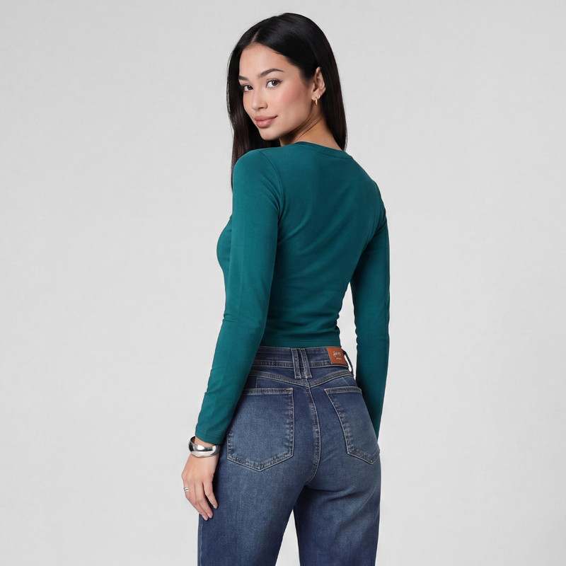 POLOS JERSEY FULL LYCRA MUJER LOARA SOLIDO - 3