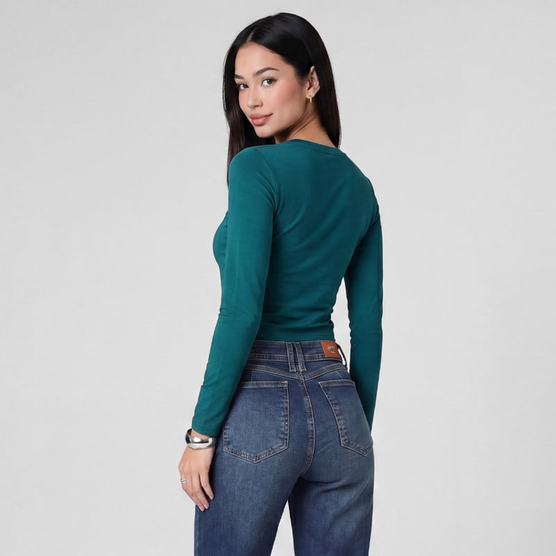 POLOS JERSEY FULL LYCRA MUJER LOARA SOLIDO - 3
