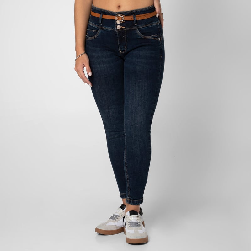 PANTALON DENIM STRETCH MUJER ILIANNIA - 1