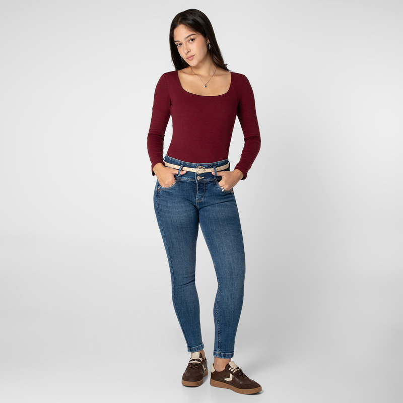 PANTALON DENIM STRETCH MUJER ILIANNIA - 2