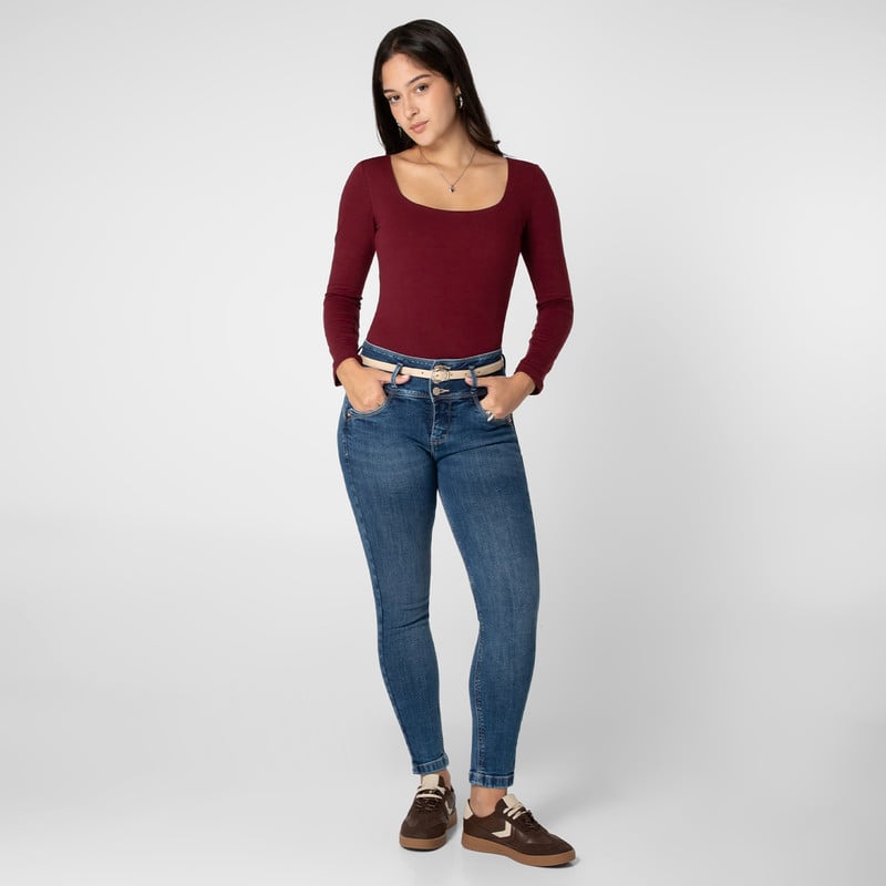 PANTALON DENIM STRETCH MUJER ILIANNIA - 2