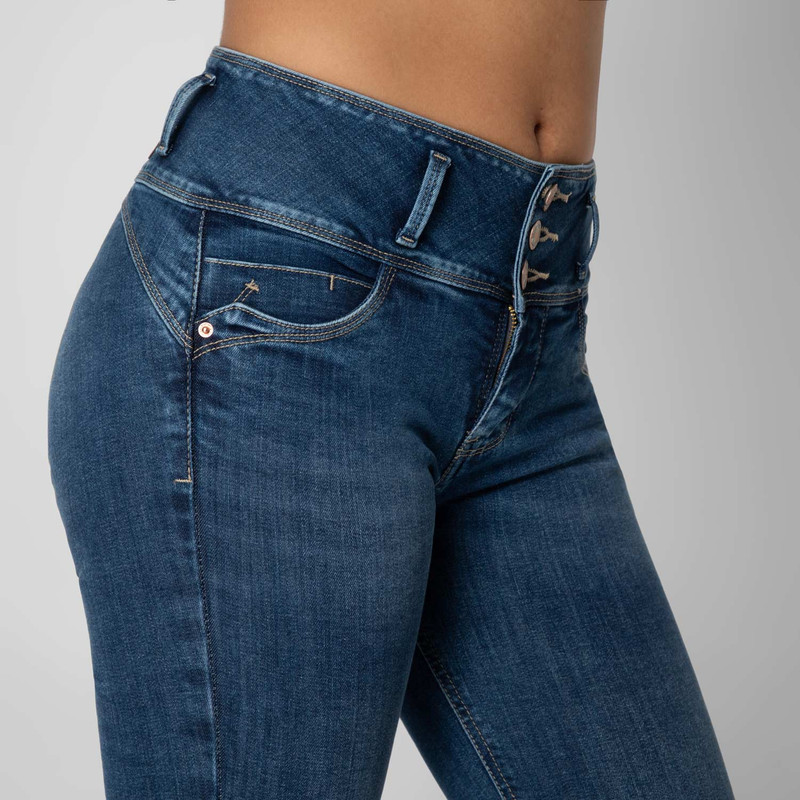 PANTALON DENIM STRETCH MUJER ILIANNIA - 4