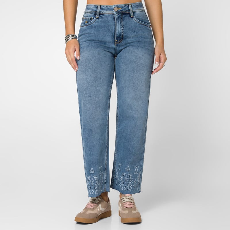 PANTALON DENIM STRETCH MUJER FLORIANY - 1
