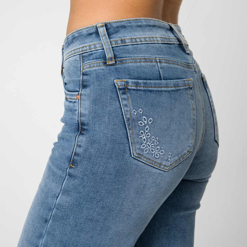 PANTALON DENIM STRETCH MUJER FLORIANY - 6