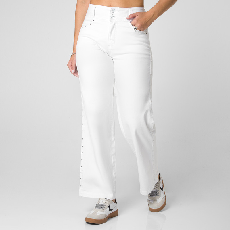 PANTALON DRILL STRETCH MUJER LILITH - 1