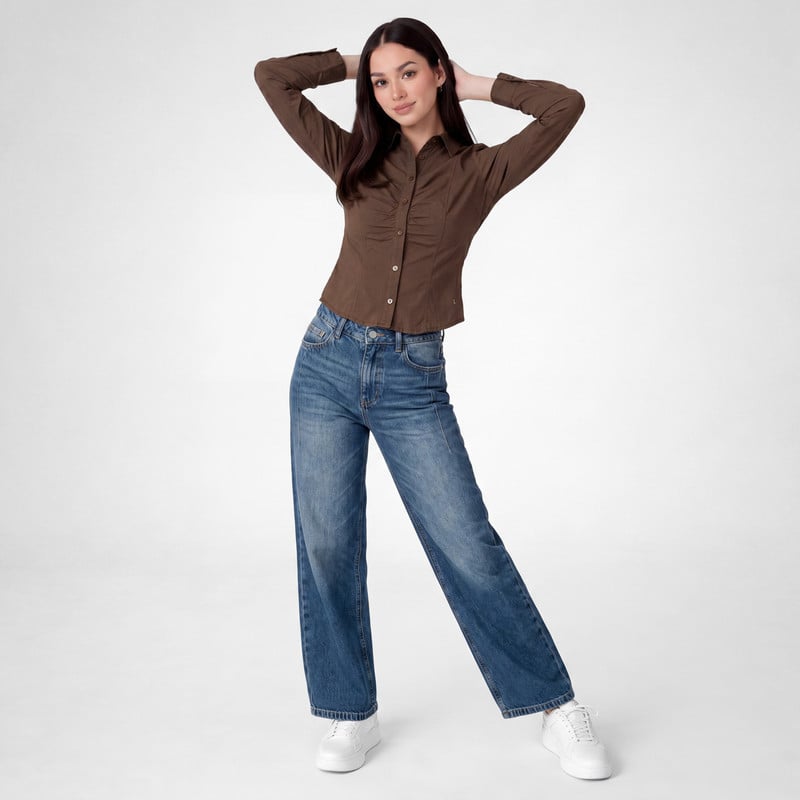 BLUSAS POPELINA STRETCH MUJER YVANY - 2