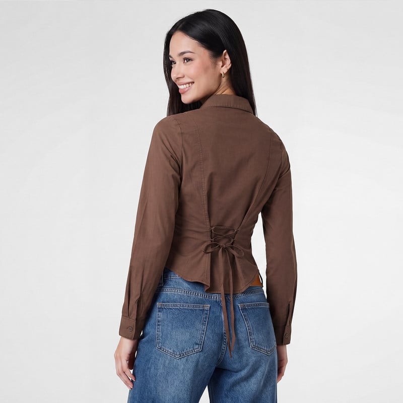 BLUSAS POPELINA STRETCH MUJER YVANY - 3