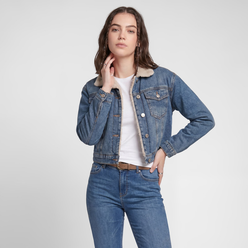 CASACA DENIM MUJER HARPET - 1