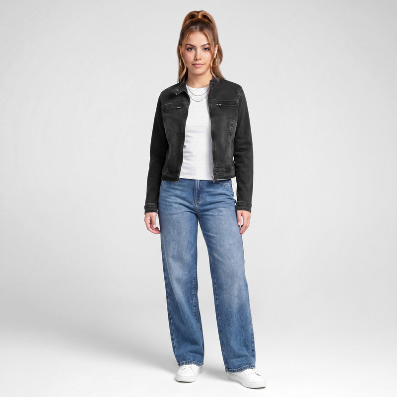 CASACA DENIM STRETCH MUJER CAYETANNAH - 2