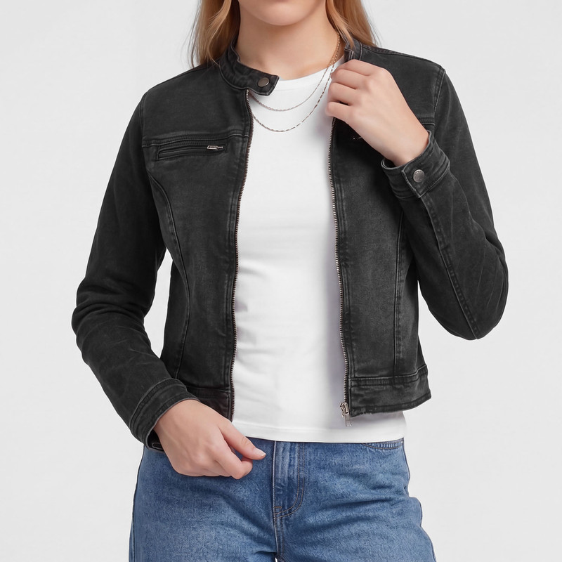CASACA DENIM STRETCH MUJER CAYETANNAH - 4