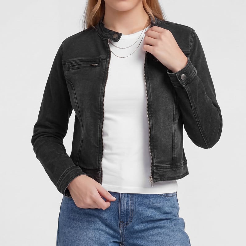 CASACA DENIM STRETCH MUJER CAYETANNAH - 4