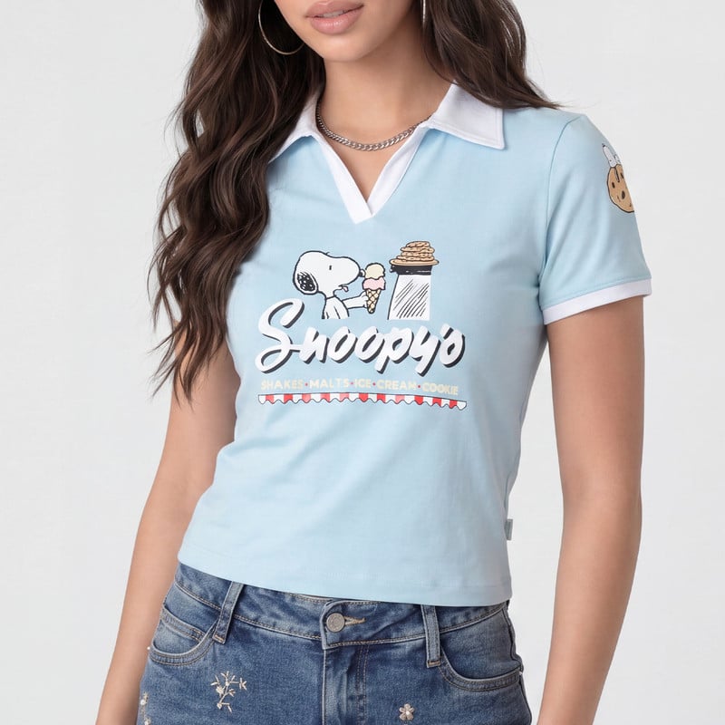 POLO MODA JERSEY FULL LYCRA MUJER KAROLY-SNOOPY - 4