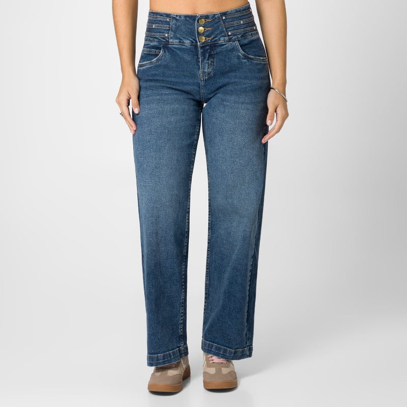 PANTALON DENIM STRETCH MUJER NHAYAN - 1