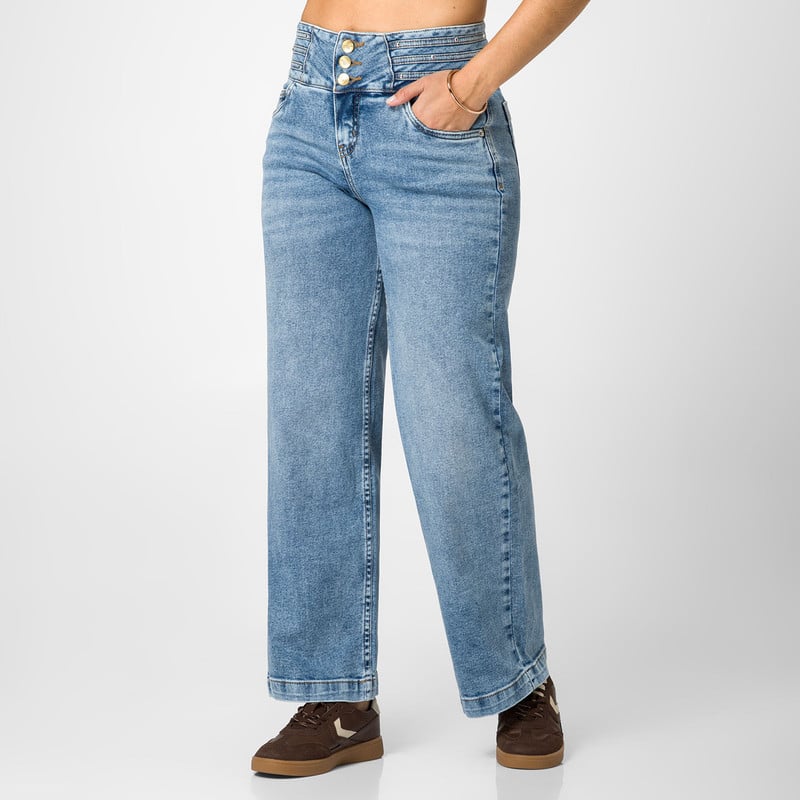 PANTALON DENIM STRETCH MUJER NHAYAN - 1