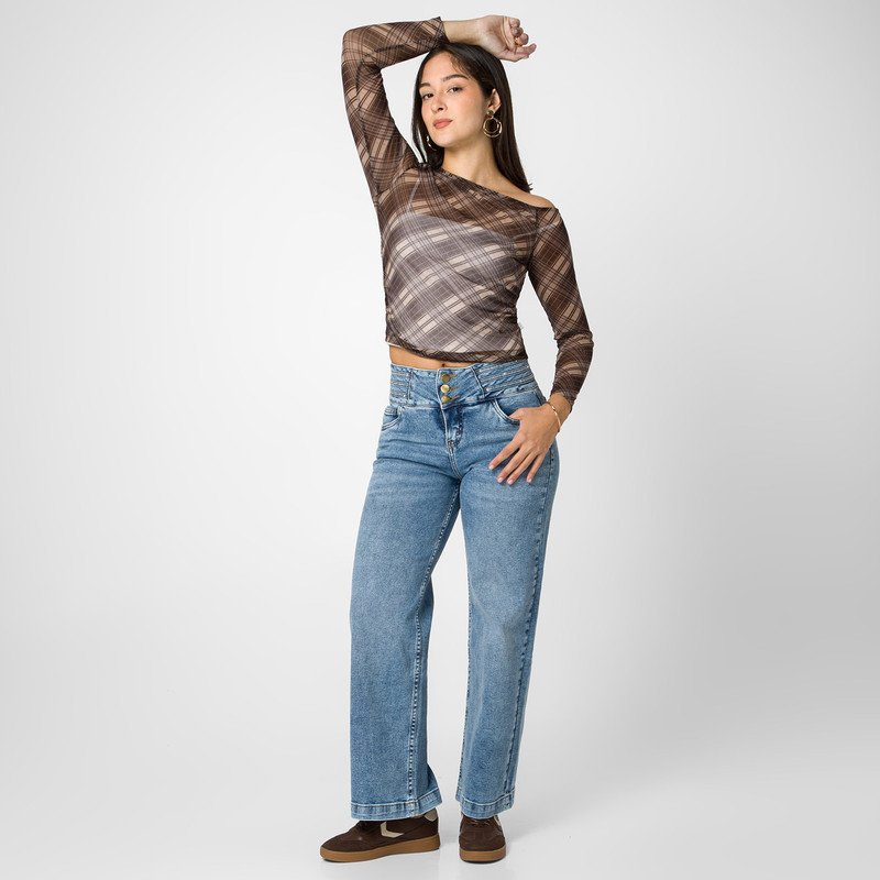 PANTALON DENIM STRETCH MUJER NHAYAN - 2