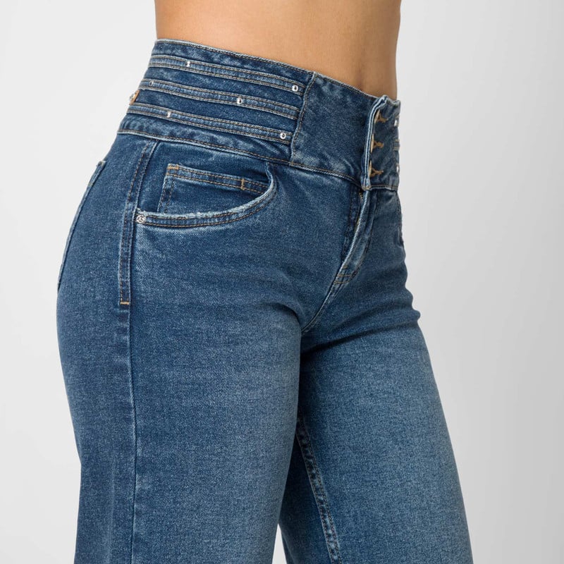 PANTALON DENIM STRETCH MUJER NHAYAN - 4
