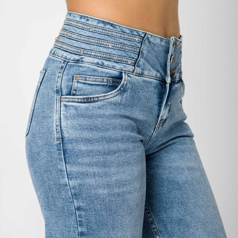 PANTALON DENIM STRETCH MUJER NHAYAN - 4