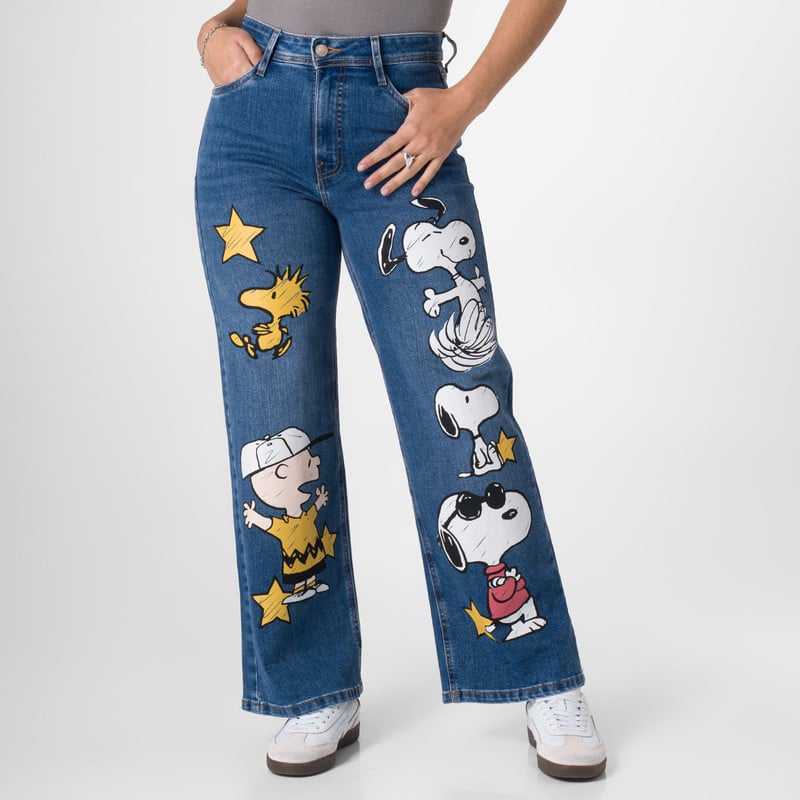 PANTALON DENIM STRETCH MUJER ARMY-SNOOPY - 1