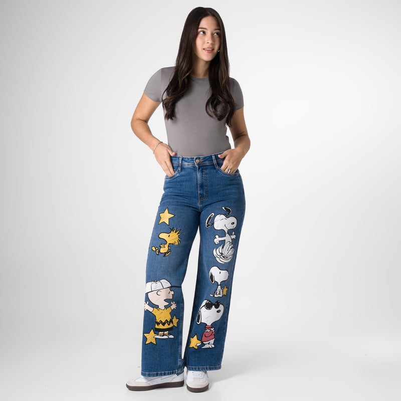 PANTALON DENIM STRETCH MUJER ARMY-SNOOPY - 2