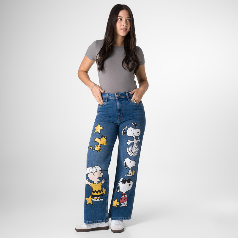 PANTALON DENIM STRETCH MUJER ARMY-SNOOPY - 2