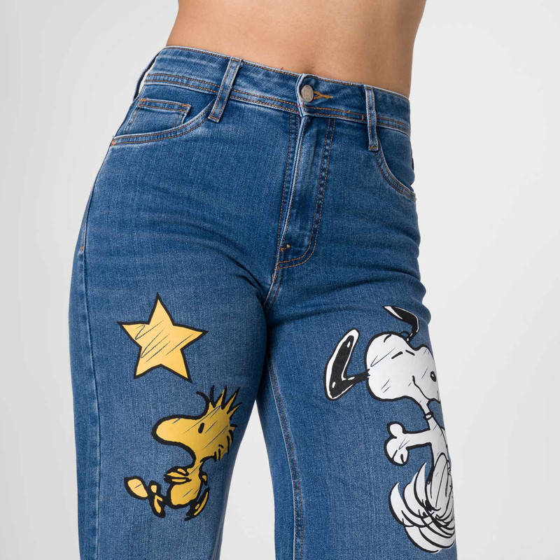 PANTALON DENIM STRETCH MUJER ARMY-SNOOPY - 4