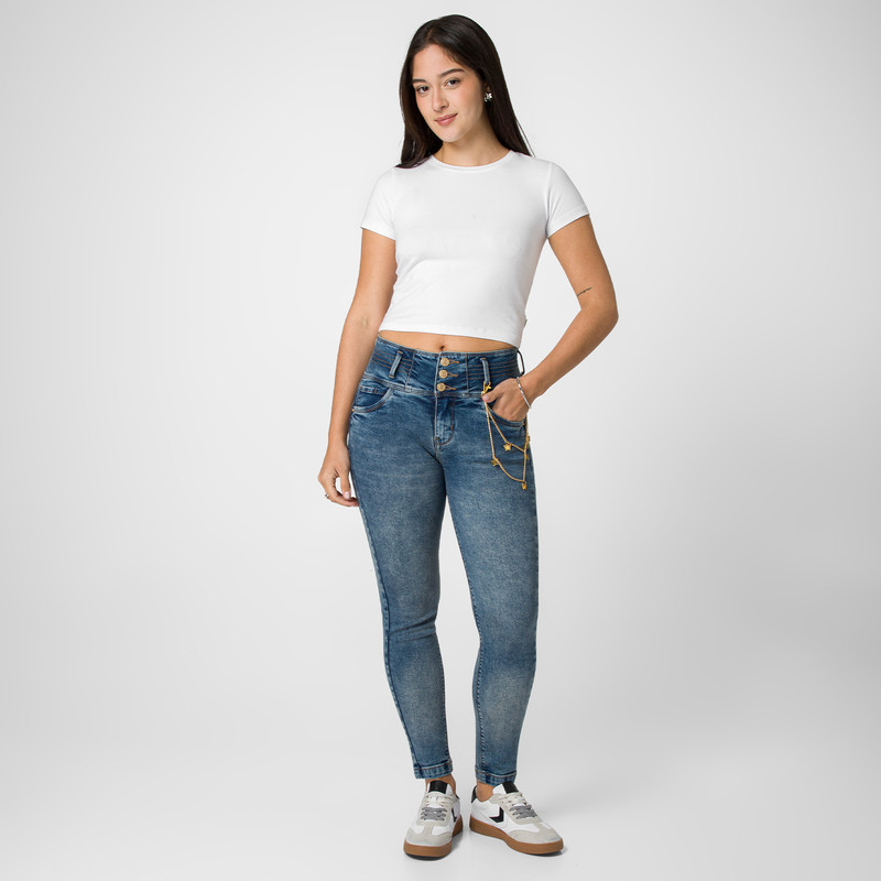 PANTALON DENIM STRETCH MUJER MACKEYLA - 2