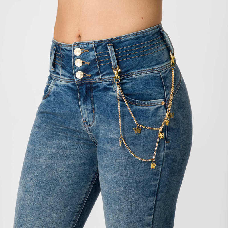PANTALON DENIM STRETCH MUJER MACKEYLA - 4