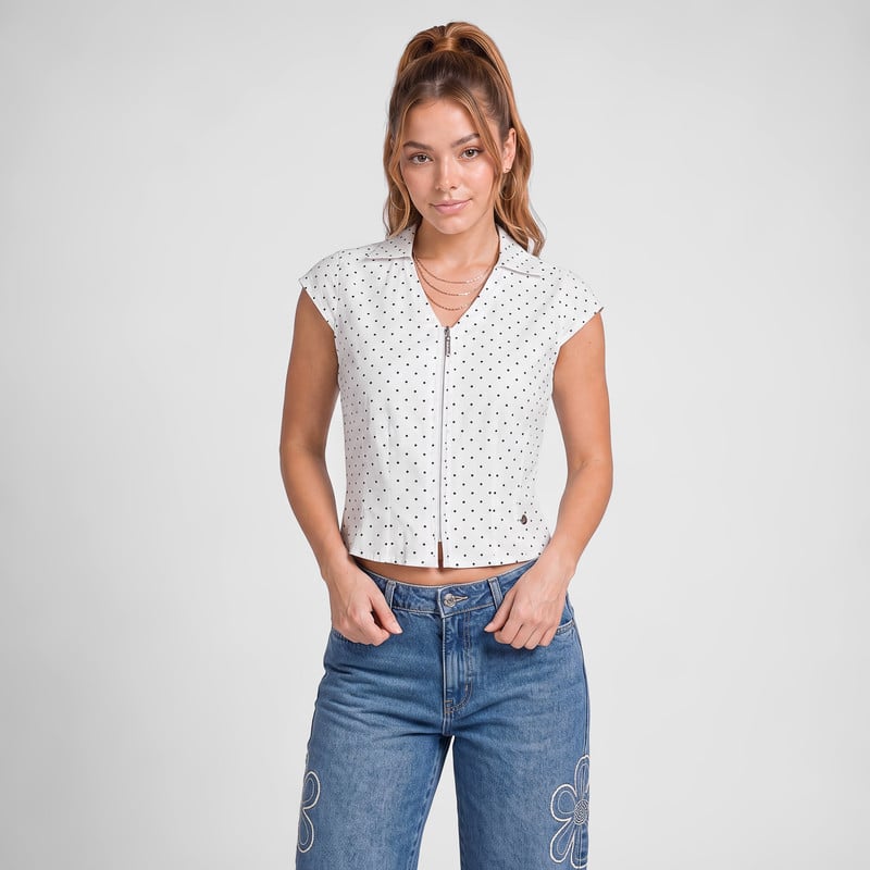 BLUSAS POPELINA MUJER AHIKO - 1