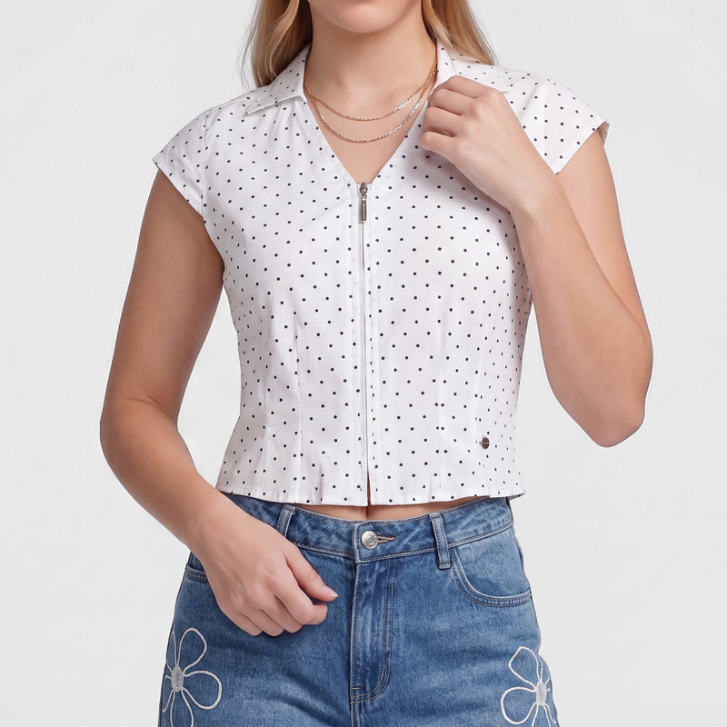 BLUSAS POPELINA MUJER AHIKO - 4