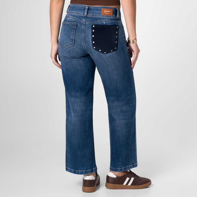 PANTALON DENIM STRETCH MUJER IRIDESA - 3