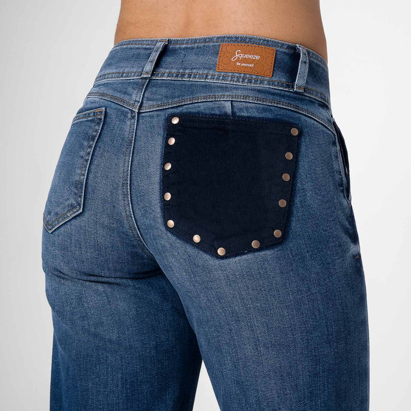 PANTALON DENIM STRETCH MUJER IRIDESA - 5